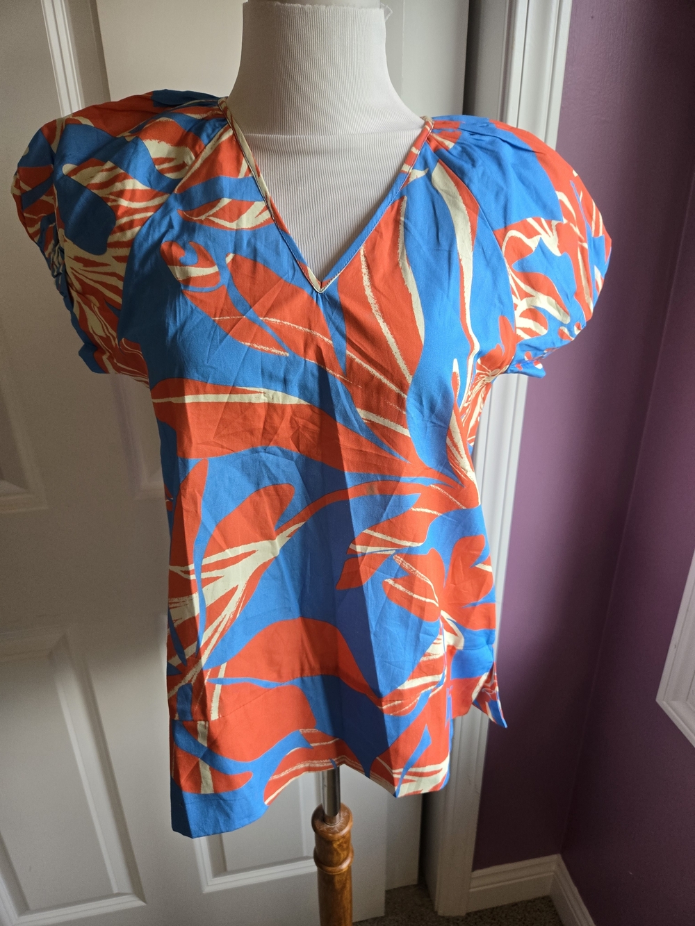 NWT Maude Vivante Lea Top in Coral Florals Size XS
